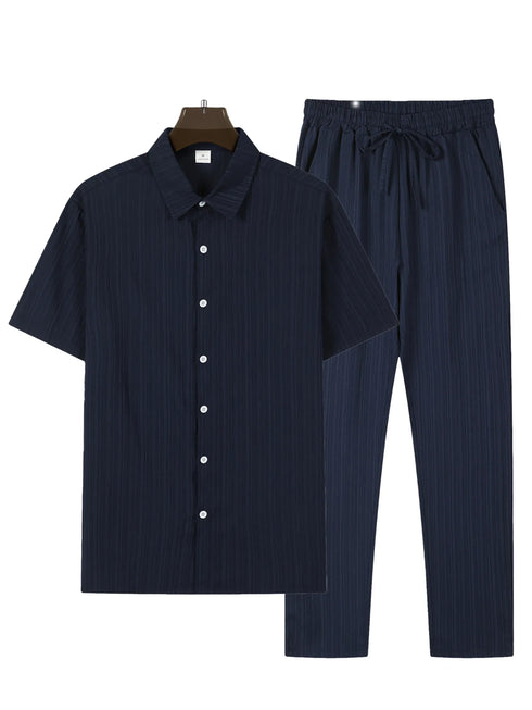Men's Summer Business Casual Shirt and Pants Set
