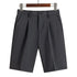 Summer Men's Suit Shorts Solid Color Business Casual Knee-length Pants