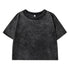 Slim Washed Cotton T-Shirt Women Casual Sport Short Sleeve Retro Tee Shirt