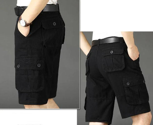 Khaki Half Men's Cargo Shorts Bermuda Designer Jogger Pants