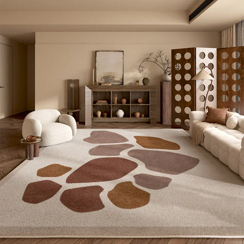 Retro Style Plush Carpet Large Area Rug for Living Room and Bedroom Fluffy Soft Lounge Mat