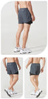 Men Fitness Built-in Pocket Sports Shorts 2 In 1 Quick Dry Outdoor Running