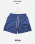 Striped Pattern Casual Shorts for Men's Fitness and Basketball
