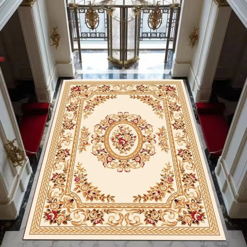 Luxury Floral Area Rug for Living Room and Bedroom Home Decoration