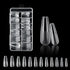 120Pcs Clear Frosted Stiletto, Almond, and Square Fake Nails - Full Coverage Gel X Coffin Manicure Tips for Stunning Autumn Nails