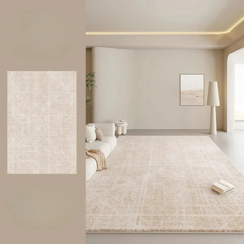 Cream Style Rugs for Bedroom Thick Washable Lounge Floor Mat Plush Carpet Soft Rug