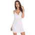 Elegant Mini Dress for Women with Deep V Neck and Split Design