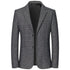 Stylish Men's Plaid Blazers for Spring and Autumn – Smart Casual Formal Suits Jackets with Slim Fit Design and Turn Down Collar for Effortless Outerwear Elegance