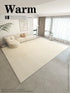 Minimalist Beige Art Stripe Carpet Soft Large Area Rug for Bedroom and Living Room Decor