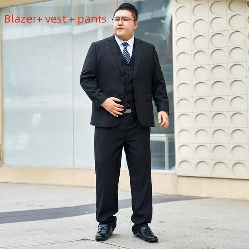 Men's Formal Suit Blazer and Pants Set for Weddings and Office Wear