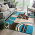Geometric Circles Area Rug for Living Room and Home Decor
