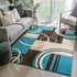 Geometric Circles Area Rug for Living Room and Home Decor