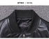 Stylish Casual Men's Bomber Jacket in Genuine Cowhide Leather - Perfect Spring and Autumn Outerwear with Full Sleeves and Zipper Closure