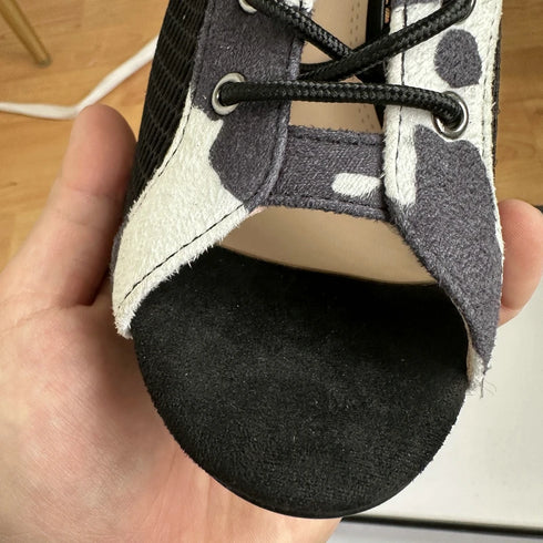 Sexy High Heels Hollow Mesh Sandals for Summer Fashion Comfort Peep Toe Stilettos Jazz Dance Female Shoes Plus Size