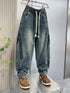 Fashion Loose Hip Hop Striped Jeans Retro Style Men Clothing