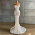 Mermaid Lace Wedding Dress Luxury Crystals Beaded Bridal Gown