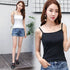 Stylish Women's Solid Color Sleeveless Sling Camisoles & Crop Tops - Slimming Vests for Comfortable Layering and Everyday Wear