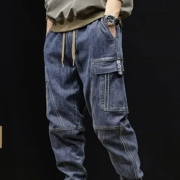 Men's Jeans Loose Fit Casual Vintage Cargo Pants Trendy Style