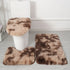 3 Piece Solid Color Bathroom Carpet Set Non-Slip Toilet Lid Cover Rugs Kit