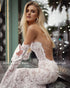 Customized Sweetheart Mermaid Lace Wedding Dresses Backless