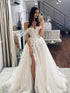 LORIE Lace Wedding Dresses Off The Shoulder Appliques Bridal Gowns