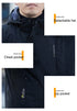 Plush Waterproof Autumn Winter Jacket for Men - Casual Windproof Coat with Detachable Hood and Rib Sleeves, Perfect for Daily Wear and Spring Cotton Comfort