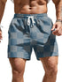 Men's Resort 3DPrinted Checkered Pattern Board Shorts for Beach