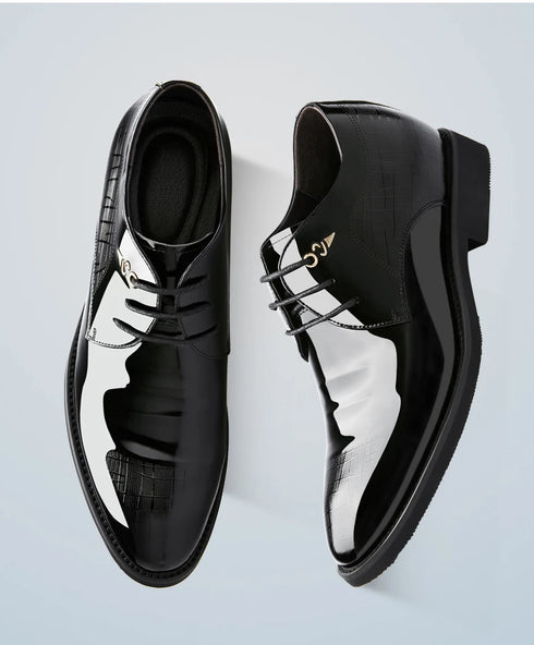Elevator Dress Shoes for Men Patent Leather Heighten Formal Oxfords