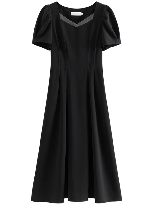 FSLE Swan Dress French Style High Waist Dress for Women