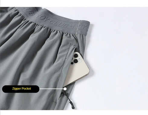 Men's Summer Shorts Breeches Light Long Calf Length Bermuda Quick Dry Elastic Waist Band