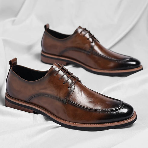 Handmade Soft Oxford Shoes for Men Casual Business Derby Footwear