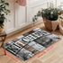 Kitchen Letter Print Area Rug Non-Slip Flannel Carpet Machine Washable for Home Living Room Bedroom