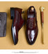 Genuine Cow Leather Brogue Oxford Shoes for Men Vintage Handmade Casual Flats