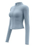 Waist Slimming Training Top Women’s Tight Stand Collar Zipper Fitness Yoga Shirt