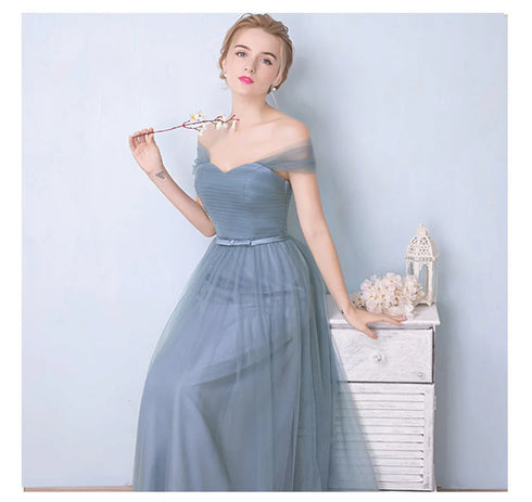 Elegant Sleeveless Tulle A-Line Bridesmaid Dress With Satin Belt And Lace Up Bow For Weddings