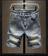 Summer Men's Stretch Short Jeans Casual Slim Fit Denim Shorts