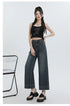 Wide Leg Loose Denim Ankle-Length Jeans for Women - Trendy Streetwear Pants Perfect for Summer Outfits and Casual Styling