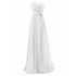 Strapless A-Line Chiffon Bridesmaid Dress With Beading Crystals and Pleats Corset Back