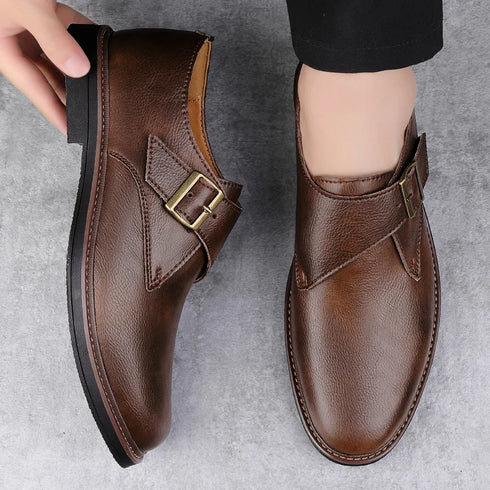 Fashionable Men's Pointed Banquet Business Wedding Shoes Casual Leather Footwear