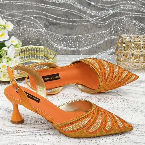 Venus Chan Shoes and Bag Set for Women's Party Heels