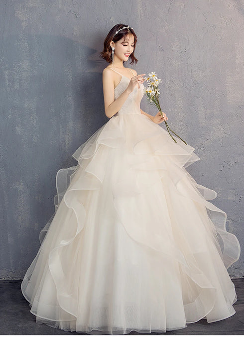 Custom Wedding Dress Lace Up Back Floor Length Gown Built In Bra Floral Print Draped Organza Plus Size Bridal Gown