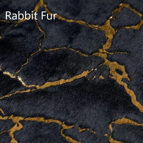 Marble Bathroom Rugs Nonslip Soft Rabbit Fur Bath Mats for Luxurious Bathroom Decor