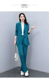 Chic Women's Blazer and Wide Leg Pants 2 Piece Set - Stylish Office Lady Casual Loose Suit Jacket and Trousers Outfit for Spring and Autumn