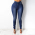 Casual Slim Fit High Waist Elastic Denim Pencil Pants for Women - Perfect for Fall Outfits with Jeans in All Seasons, S-3XL Sizes Available