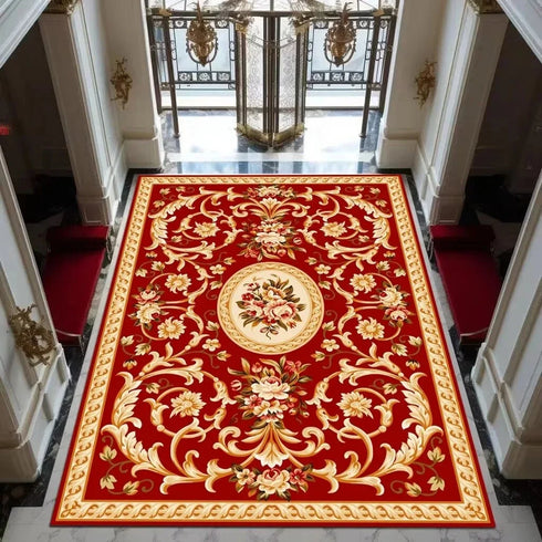 Luxury Floral Area Rug for Living Room and Bedroom Home Decoration