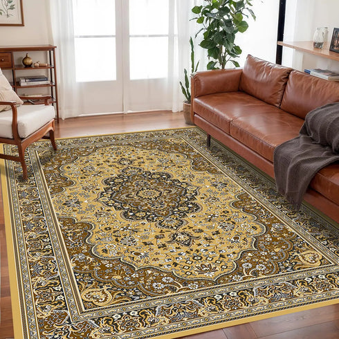 Bohemian Crystal Velvet Rugs for Living Room and Bedroom Waterproof and Dirt Resistant Carpet