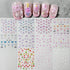 Adorable Pink Christmas Nail Art Stickers with Shiny Shells, Cute Snowflakes, Stars, and Wreaths - 5D Embossed Nail Decorations for Festive Nail Designs