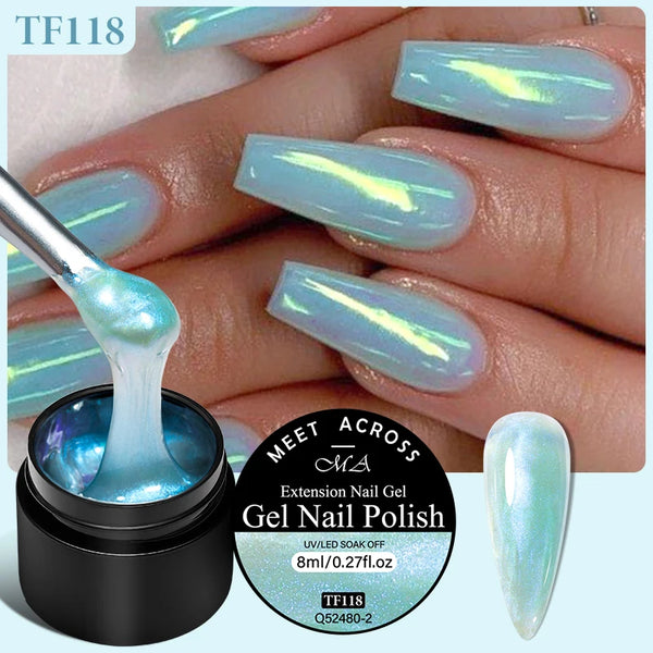 Aurora Extension Gel Nail Polish - Semi Permanent UV LED Gel for Stunning Nail Art and DIY Extensions in 8ml Packaging