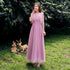 Bridesmaid Dress Elegant Tulle Ankle Length Gown With Elastic Waistband And Appliques Bridesmaid Dresses