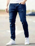 Distressed Skinny Jeans For Men Slim Fit Denim Biker Holes Mens Jeans